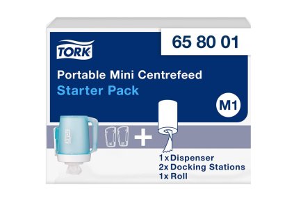 tork 658001 tork mini prenosny zasobnik na role se stredovym odvijenim startovaci balicek m1