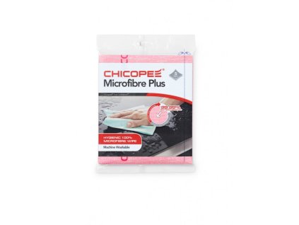 Chicopee Microfibre Plus, profi utěrka z mikrovlákna 30x40 cm, 5ks v balení, červená