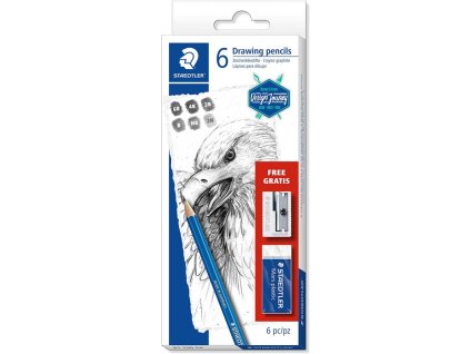 staedtler mars lumograph 100 sada tuzek 6 ruznych tvrdosti pryz orezavatko zdarma