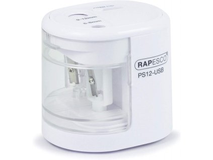 rapesco ps12 usb stolni elektricke orezavatko bile 2 otvory baterie usb