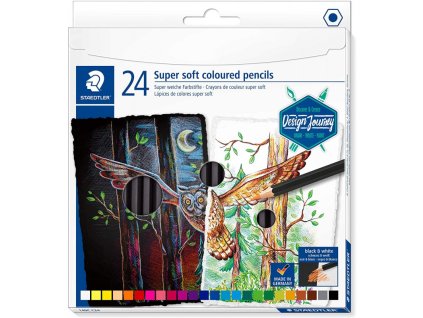 staedtler sestihranne pastelky design journey super soft sada 24 ks