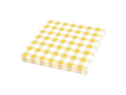 papirove ubrousky karo zlute 1 vrstve 33 x 33 cm 100 ks