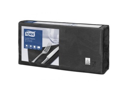 tork 477148 tork cerny ubrousek obed 2 vrstvy 33x33 cm