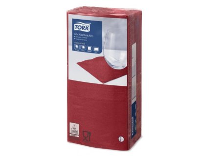 tork 477824 bordo ubrousek koktejlovy 24x24 cm 2 vrstvy 200ks