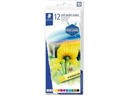 staedtler soft pastel souprava krid jemnych prasnych umeleckych v sade 12 ks