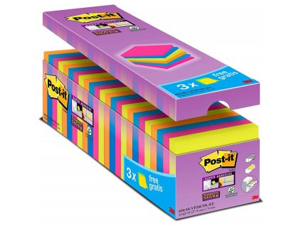 3m post it 654 s samolepici blocky silne lepici 76x76 mm maxi baleni 24x90 listku