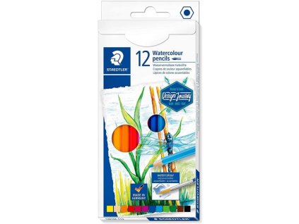 staedtler watercolour pencils sada pastelek vodovych a akvarelovych 12 barev