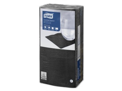 tork 477829 cerny ubrousek koktejlovy 24x24 cm 2 vrstvy 200ks