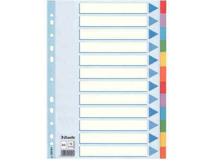 kartonove rozlisovace a4 esselte standard 12 barevnych listu