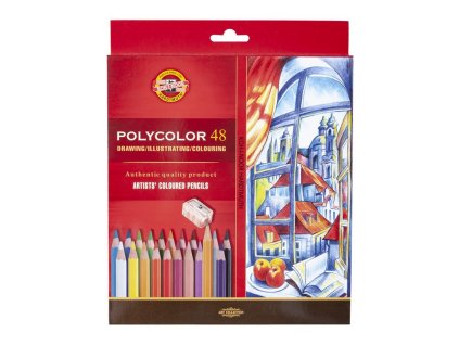 kohinoor polycolor 3836 souprava umeleckych pastelek polycolor 48 barev