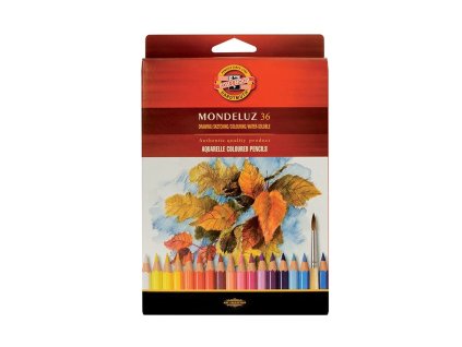 koh i noor 3719 souprava pastelek akvarelovych mondeluz 36 barev papirova krabicka