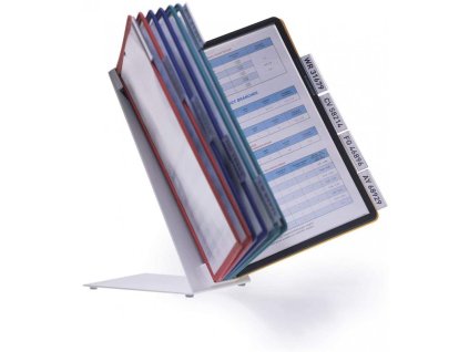 durable 5570 vario table 10 stolni displej a4 s 10 ramecky mix barev