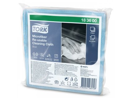 tork 183600 cistici uterky modre z mikrovlakna 6ks rozmer 30x30 cm