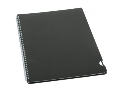 bobo krouzkovy blok plastic black a4 linkovany 60 listu cerny