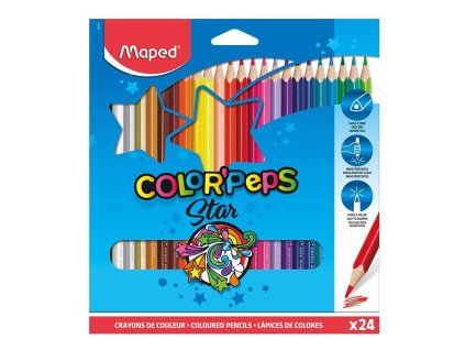 maped trojhranne pastelky color peps star 24 ks