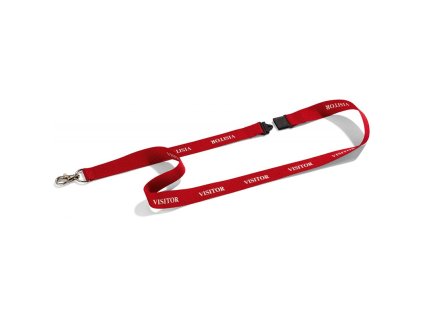 durable 8238 textilni snurka s karabinou a bezpecnostnim uzaverem s potiskem navstevnici