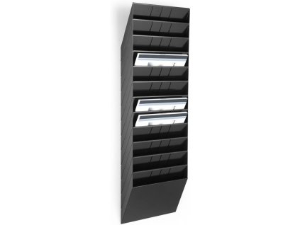 durable prospektovy stojan na letaky flexiboxx 12 format a4 na sirku cerny