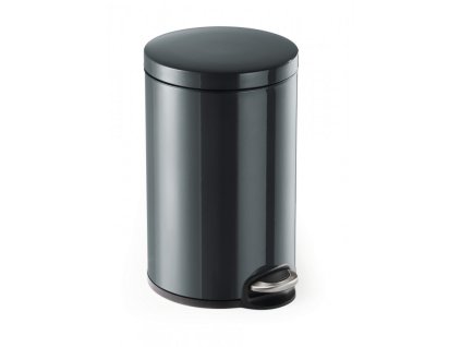 durable 3411 antracitovy naslapny odpadkovy kos kulaty obsah 12 litru s pedalem