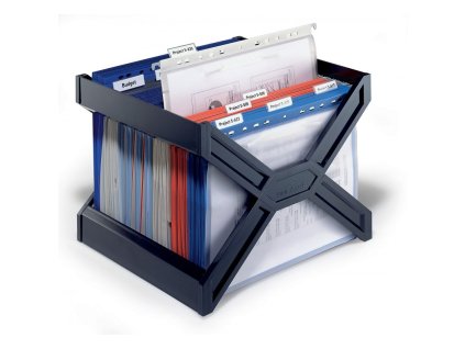 durable 2611 carry plus stojan pro zavesne desky do kartotek modra