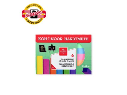 koh i noor 11256 krida skolni barevna fluorescencni 6 barev