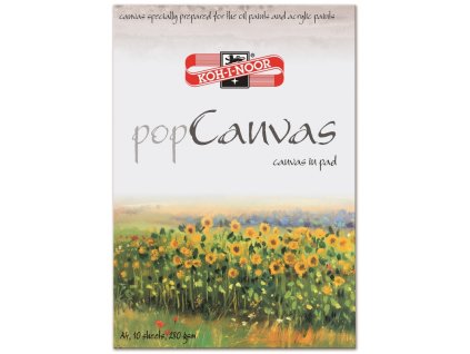 koh i noor pop canvas 10 listy bily blok format a4 olej akryl