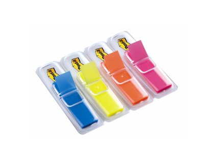 3m post it 683 4 plastove zalozky neonove barvy maly format 4x35 zalozek