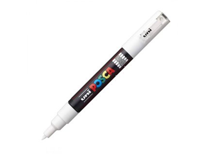 akrylovy popisovac posca pc 1m bila 1 mm uni tenky hrot