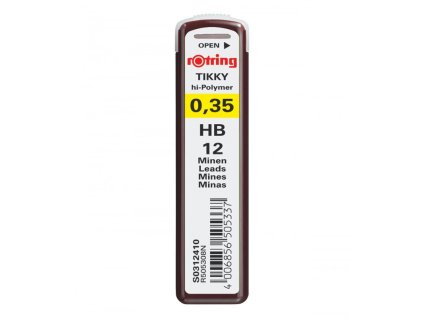 Tuhy do mikrotužky Rotring 0,35 HB, Tikky Hi-Polymer
