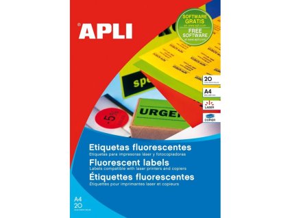 etikety apli kulate fluorescentni cervene barevne prumer 60 mm 240 etiket
