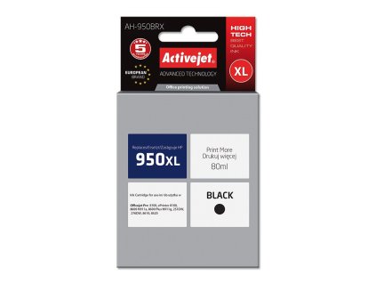 ah 950brx inkoustova cartridge activejet hp cn045ae cerna c950xl 80ml
