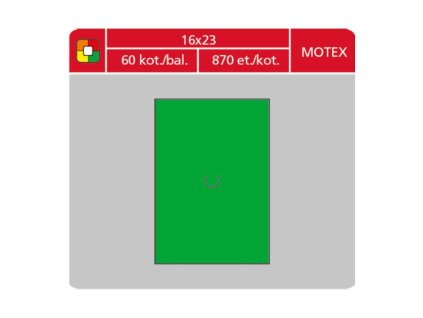 etikety cenove sk 16x23 motex zelene 870 ks