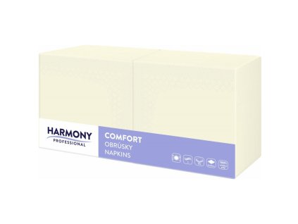 harmony ubrousky professional gastro kremove 33x33 cm 2 vrstve 250 ks