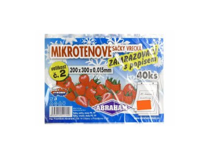 mikrotenove sacky zamrazovaci s popisem 20x30 cm 40ks odtrhavaci v bloku extra silne