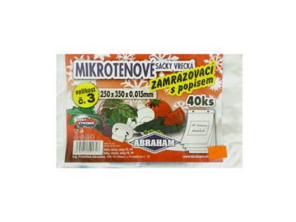 mikrotenove sacky zamrazovaci s popisem 25x35 cm 40ks odtrhavaci v bloku extra silne