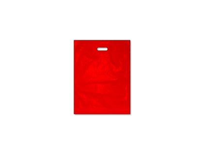 igelitova pe taska s pruhmatem cervena 38x44 cm