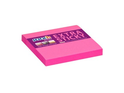 hopax samolepici blocky extra sticky 76 x 76 mm neon ruzovy 90 listku