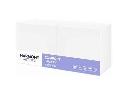 harmony professional gastro bily ubrousek koktejlovy 24x24 cm 2 vrstvy 250ks