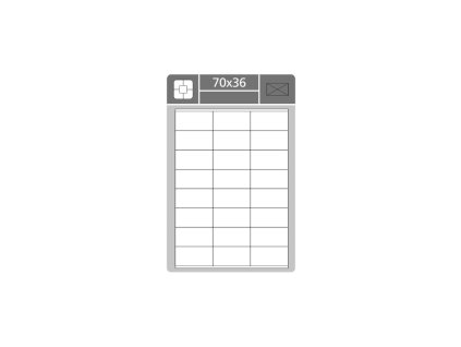 samolepici etikety bile sk label plus 70 x 36 mm 100 archu a4