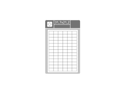 samolepici etikety bile sk label plus 317 x 21 mm 100 archu a4
