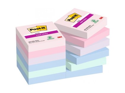 3m post it samolepici blocky super silne soulful colour collection 48x48 mm 12x90 listu
