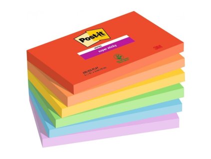 3m post it samolepici blocek playful colour collection silne lepici rozmer 76x127 mm 6x90 listku