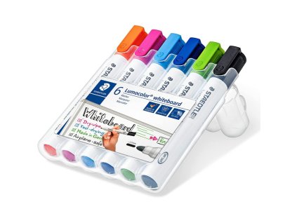 Staedtler Lumocolor 351, popisovač na bílé a skleněné tabule, kulatý hrot sada 6 ks