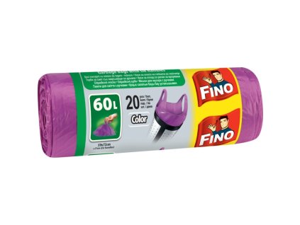 fino odpadkove pytle na roli 59x71 cm s ousky objem 60 litru 20ks