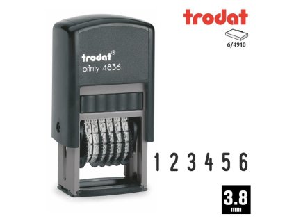 samobarvici cislovaci razitko trodat 4836 vyska 38mm 6 mistne