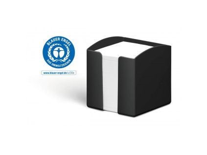durable zasobnik na papirove blocky eco cerna plast 100 x 100 mm