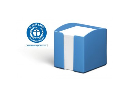 durable zasobnik na papirove blocky eco modra plast 100 x 100 mm