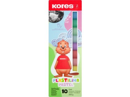 kores plastelina pastel modelina 10 pastelovych barev po 20 g