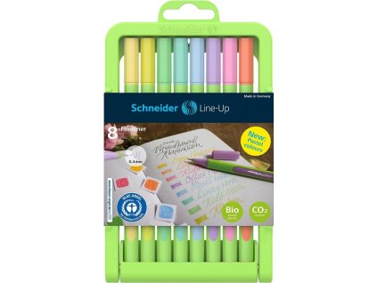 schneider line up fine liner pastelovy popisovac v sade 8 barev hrot 04 mm
