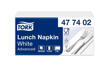 tork 477402 tork bily ubrousek obed 2 vrstvy 33x33 cm sklad 18
