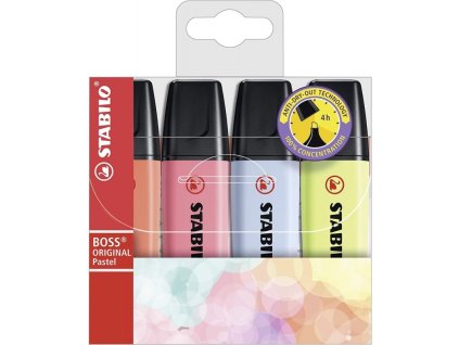 boss original pastel zvyraznovac sada 4 barev stopa 2 5 mm